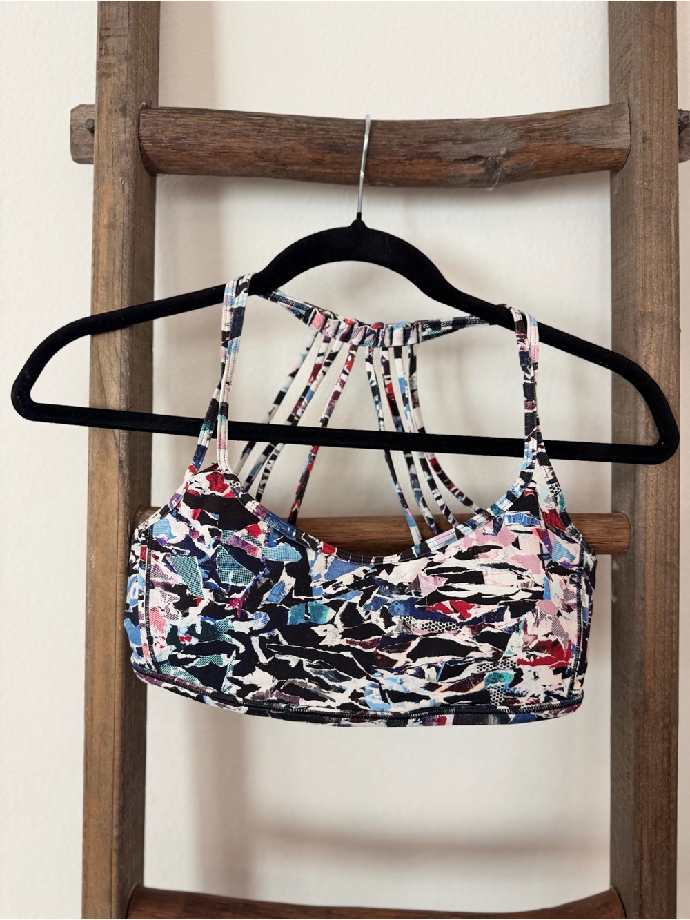 lululemon athletica Multi-Color Strappy Sports Bra - Black Base